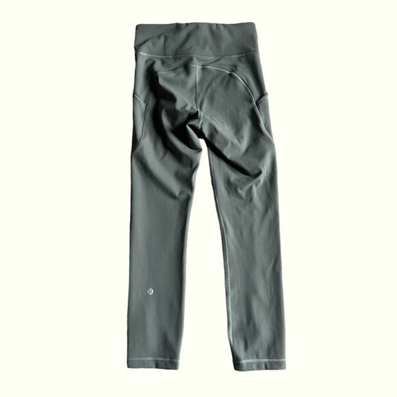 Lululemon High-Rise Crop with Pockets Gray Sage - Picture 1 of 7